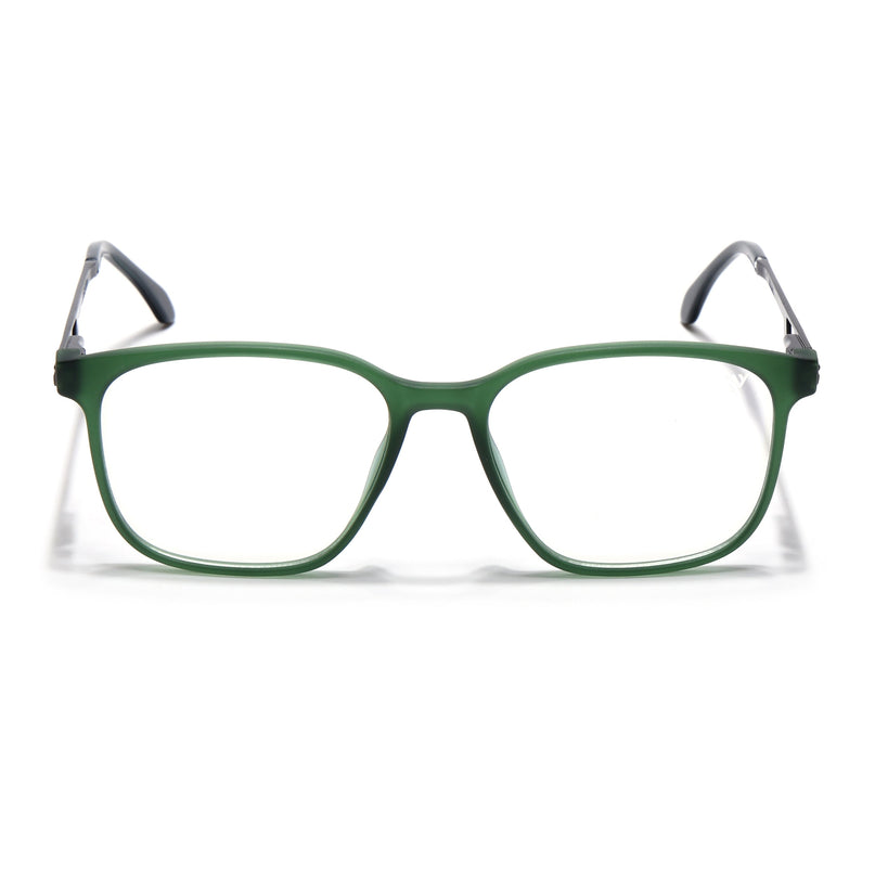 Voyage Green Square Eyeglasses for Men & Women (116008FMG7011-C5)