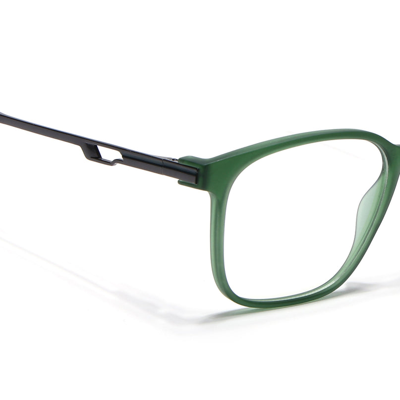 Voyage Green Square Eyeglasses for Men & Women (116008FMG7011-C5)