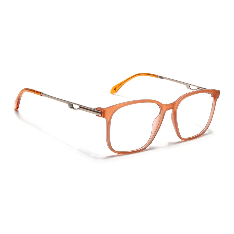 Voyage Orange Square Eyeglasses for Men & Women (116008FMG7012-C6)
