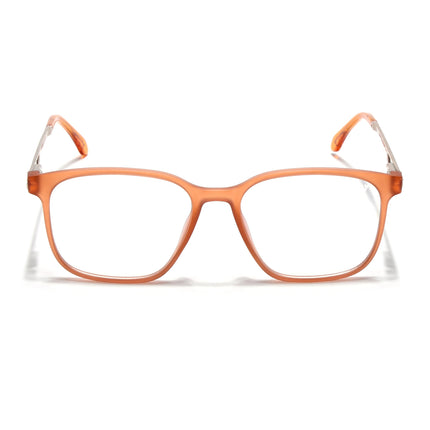 Voyage Orange Square Eyeglasses for Men & Women (116008FMG7012-C6)