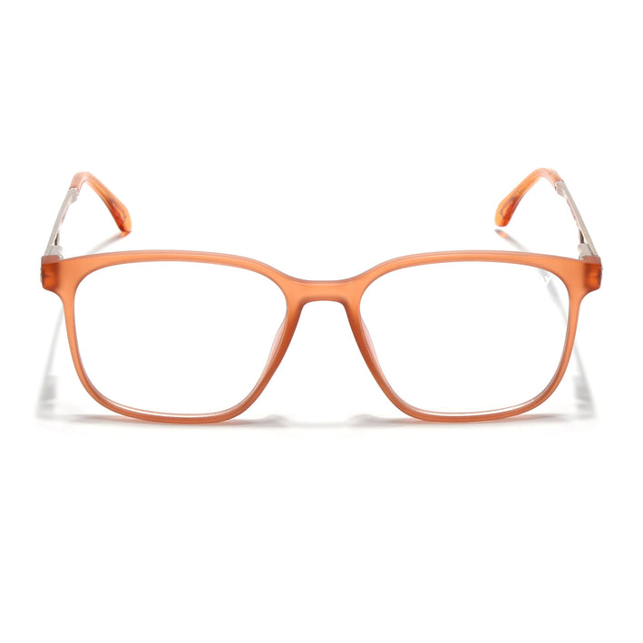 Voyage Orange Square Eyeglasses for Men & Women (116008FMG7012-C6)