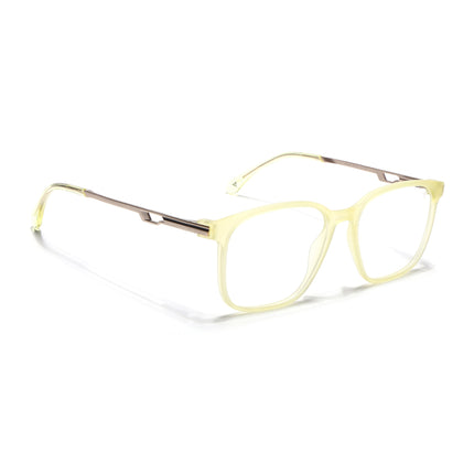 Voyage Light Yellow Square Eyeglasses for Men & Women (116008FMG7013-C7)