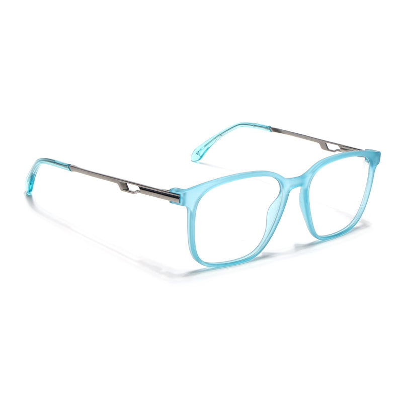 Voyage Sea Blue Square Eyeglasses for Men & Women (116008FMG7014-C8)