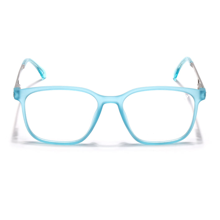 Voyage Sea Blue Square Eyeglasses for Men & Women (116008FMG7014-C8)