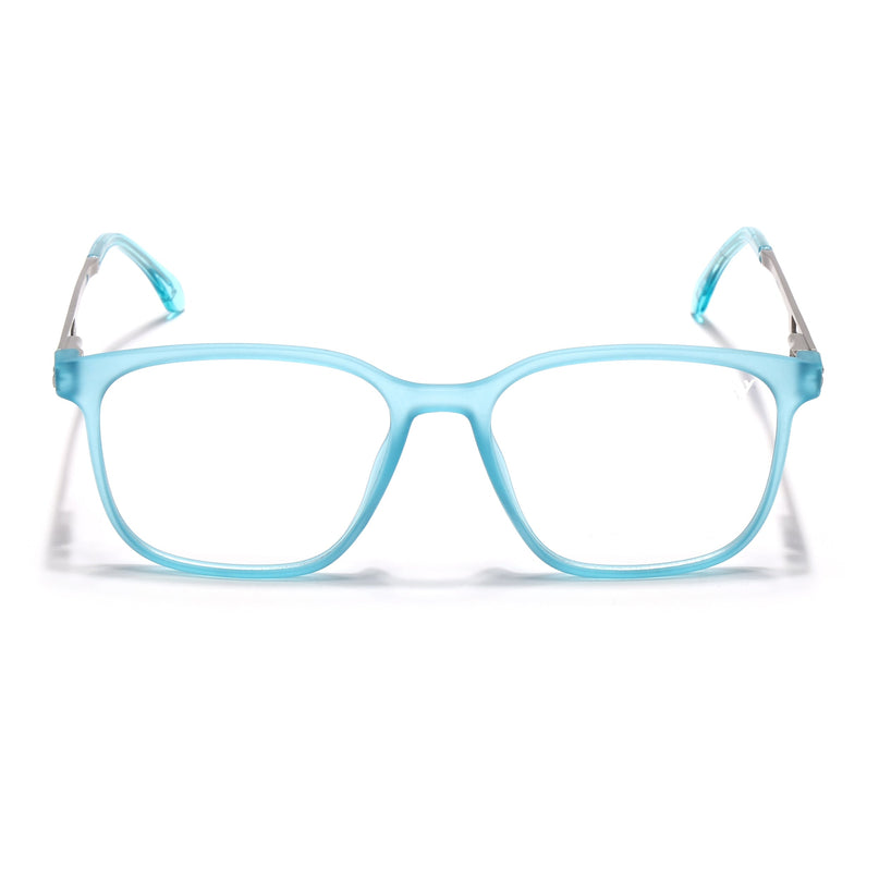 Voyage Sea Blue Square Eyeglasses for Men & Women (116008FMG7014-C8)