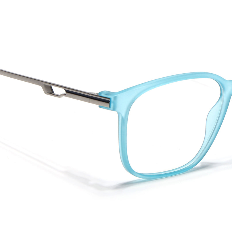 Voyage Sea Blue Square Eyeglasses for Men & Women (116008FMG7014-C8)