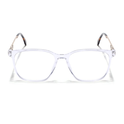Voyage Transparent Square Eyeglasses for Men & Women (116008FMG7016-C10)