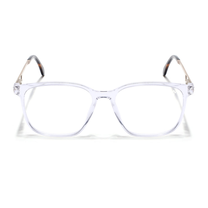 Voyage Transparent Square Eyeglasses for Men & Women (116008FMG7016-C10)