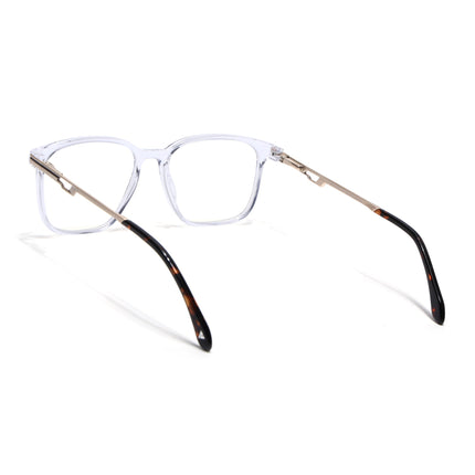 Voyage Transparent Square Eyeglasses for Men & Women (116008FMG7016-C10)