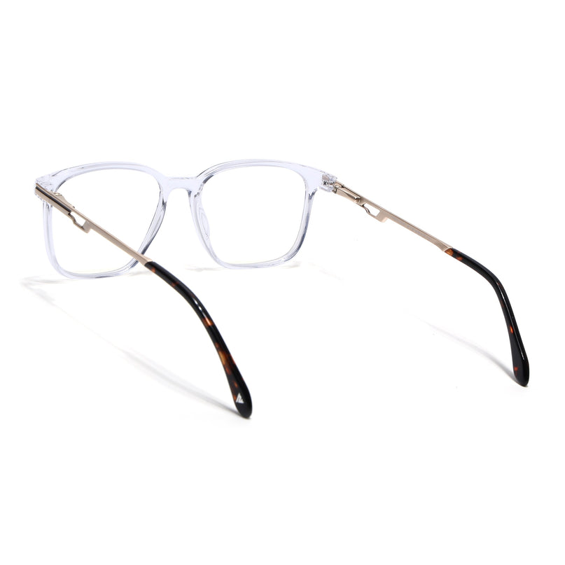 Voyage Transparent Square Eyeglasses for Men & Women (116008FMG7016-C10)