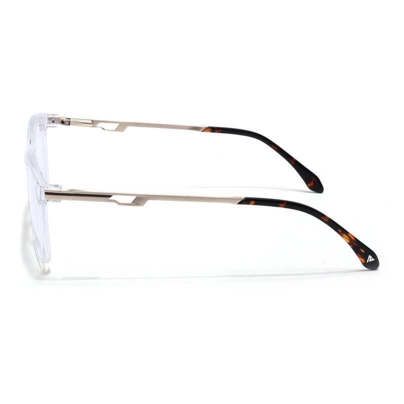 Voyage Transparent Square Eyeglasses for Men & Women (116008FMG7016-C10)