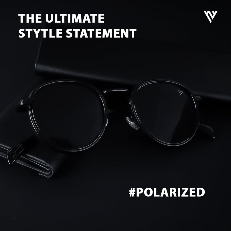 Captain | Matte Black Wayfarer Polarized Sunglasses - PMG3980