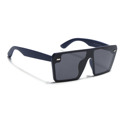 illume | Blue And Black Wayfarer Polarized Sunglasses - PMG3971
