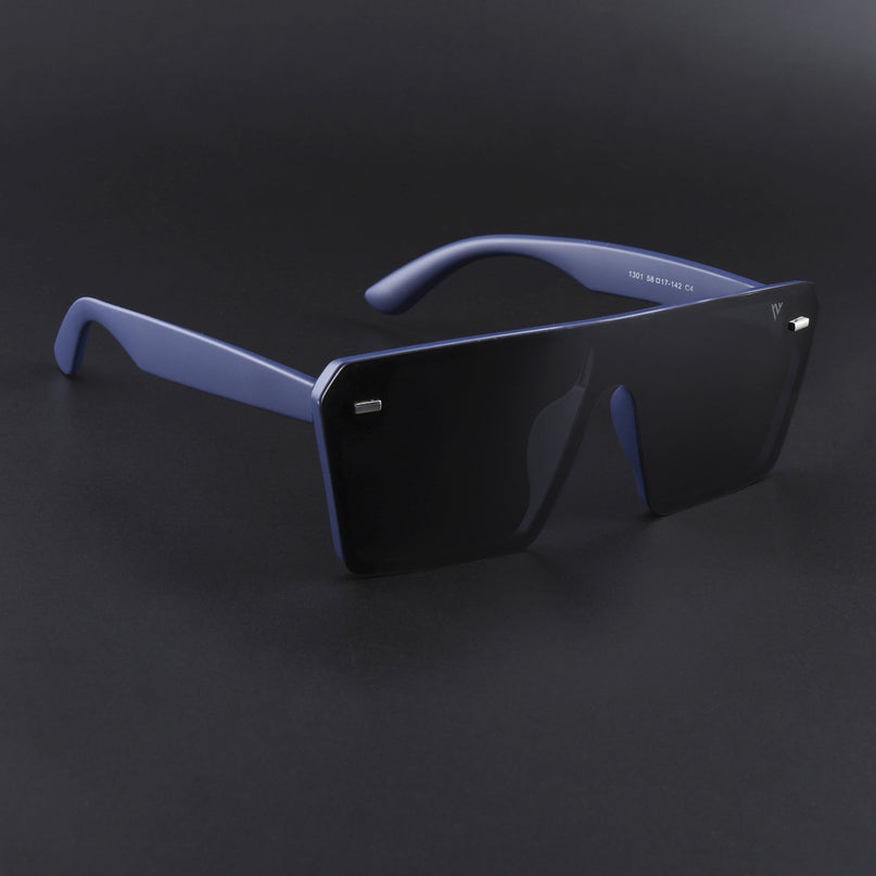 illume | Blue And Black Wayfarer Polarized Sunglasses - PMG3971