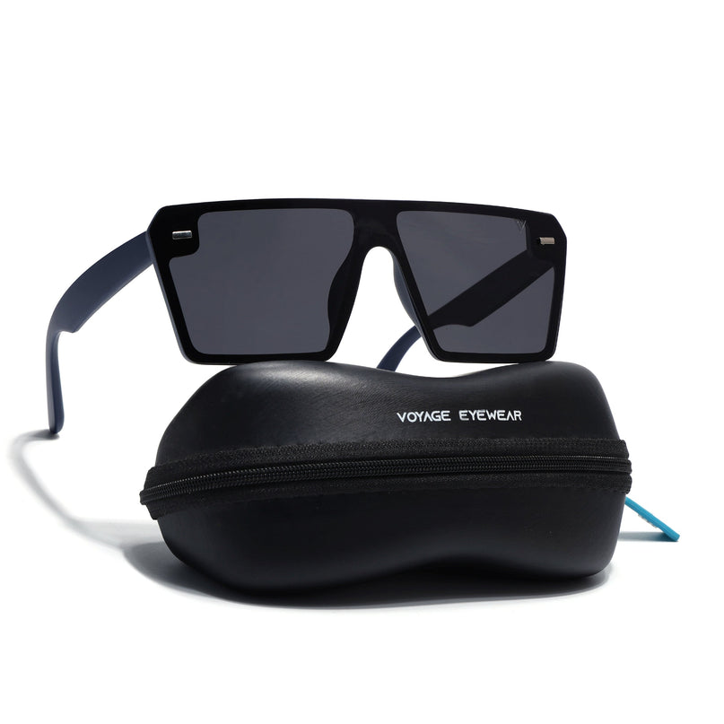 illume | Blue And Black Wayfarer Polarized Sunglasses - PMG3971