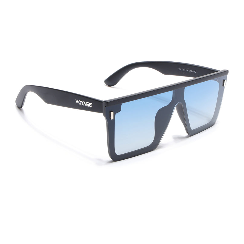 Rover | Blue & Clear Wayfarer Polarized Sunglasses - PMG4572