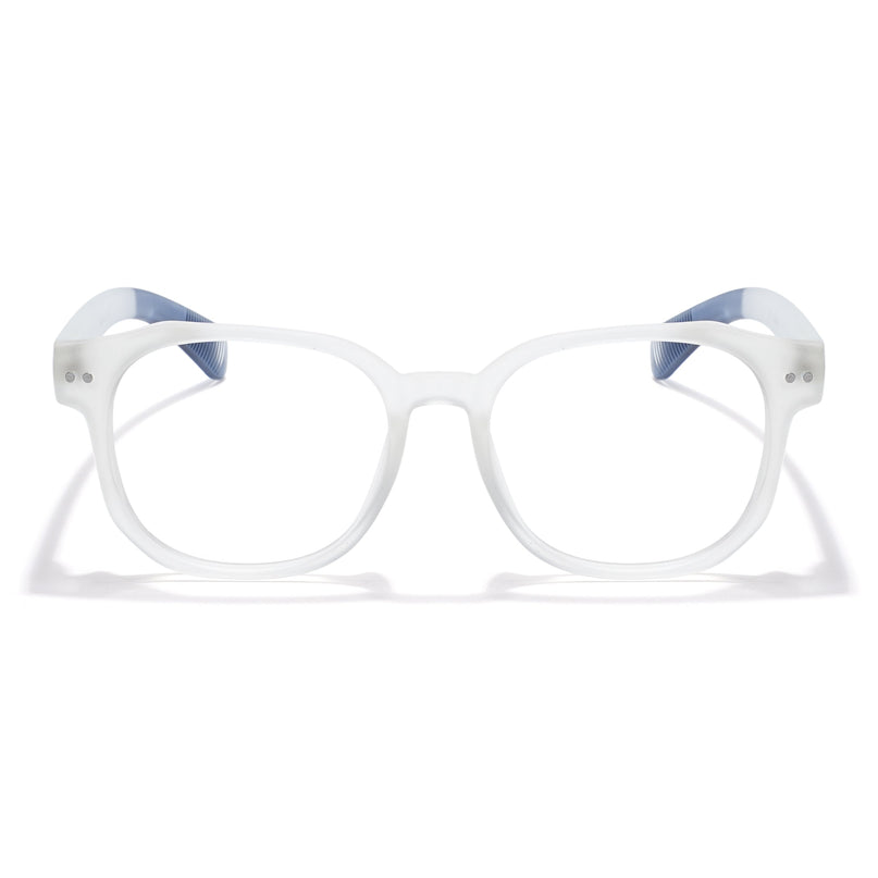 Eyejack Thunder Matt Transparent Round Eyeglasses for Men & Women (1387CL560-C2)