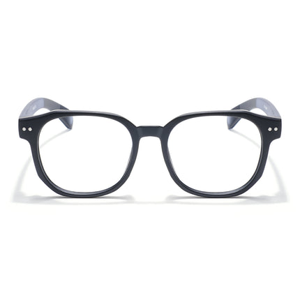 Eyejack Thunder Black Round Eyeglasses for Men & Women (1387CL561-C3)