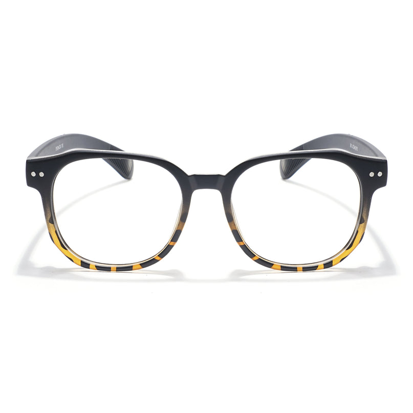 Eyejack Thunder Black & Demi Brown Round Eyeglasses for Men & Women (1387CL563-C5)