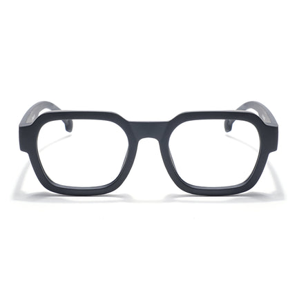 Eyejack Thunder Black Square Eyeglasses for Men & Women (1388CL564-C1)