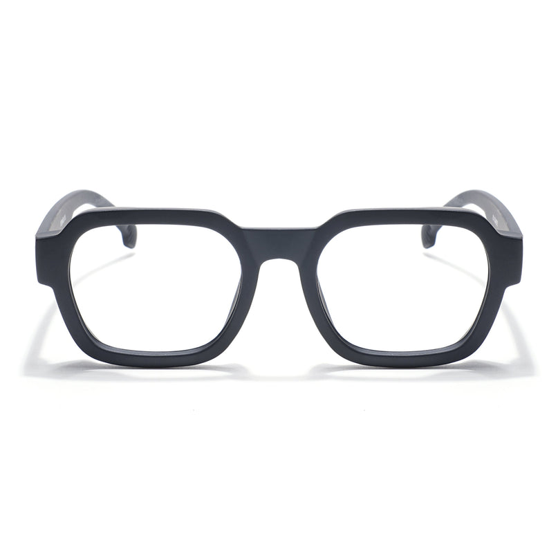 Eyejack Thunder Black Square Eyeglasses for Men & Women (1388CL564-C1)