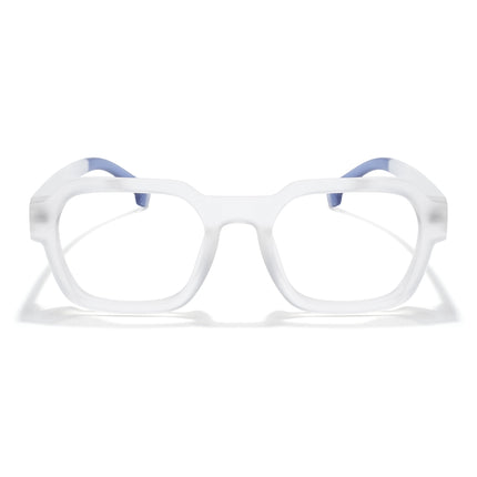 Eyejack Thunder Matt Transparent Square Eyeglasses for Men & Women (1388CL565-C2)