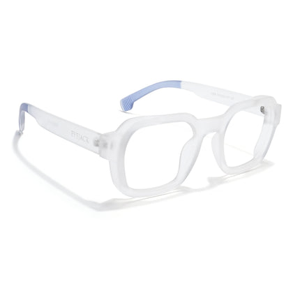 Eyejack Thunder Matt Transparent Square Eyeglasses for Men & Women (1388CL565-C2)