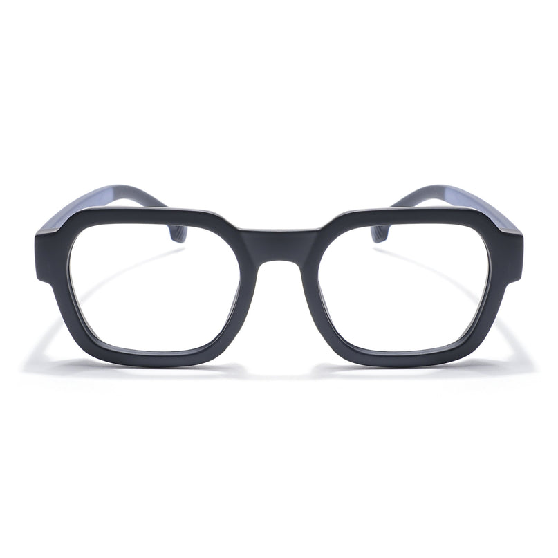 Eyejack Thunder Black Square Eyeglasses for Men & Women (1388CL566-C3)