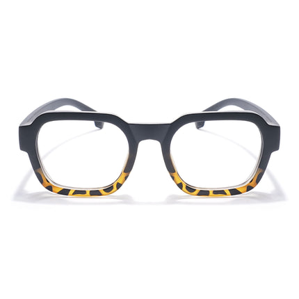 Eyejack Thunder Black & Demi Brown Square Eyeglasses for Men & Women (1388CL568-C5)