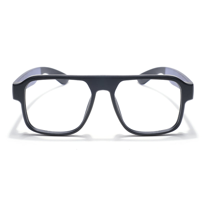Eyejack Thunder Black Square Eyeglasses for Men & Women (1389CL571-C3)