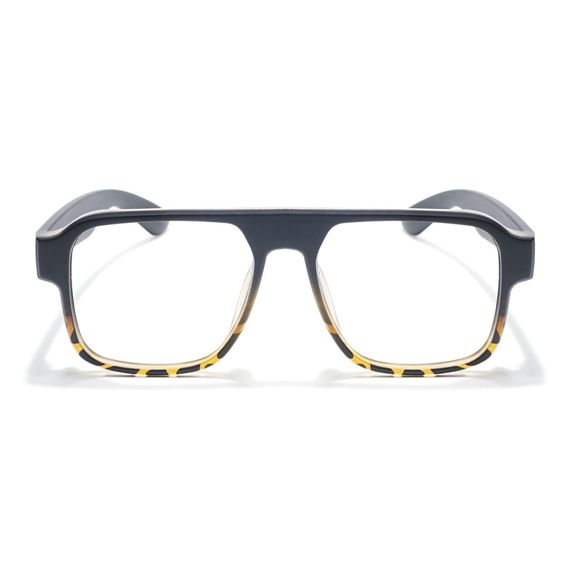 Eyejack Thunder Black & Demi Brown Square Eyeglasses for Men & Women (1389CL573-C5)