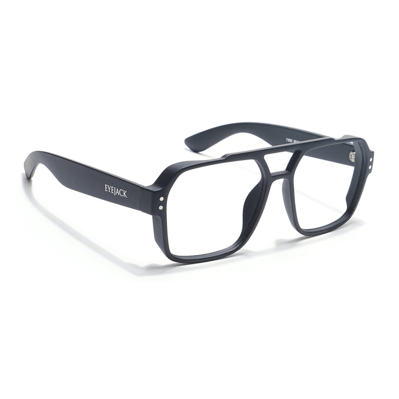 Eyejack Thunder Black Wayfarer Eyeglasses for Men & Women (1390CL574-C1)