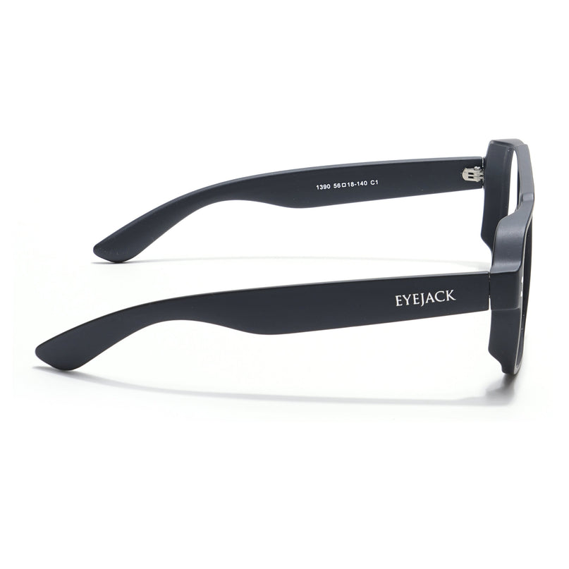 Eyejack Thunder Black Wayfarer Eyeglasses for Men & Women (1390CL574-C1)