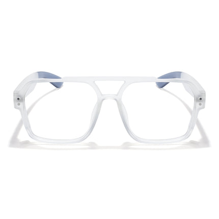 Eyejack Thunder Matt Transparent Wayfarer Eyeglasses for Men & Women (1390CL577-C4)