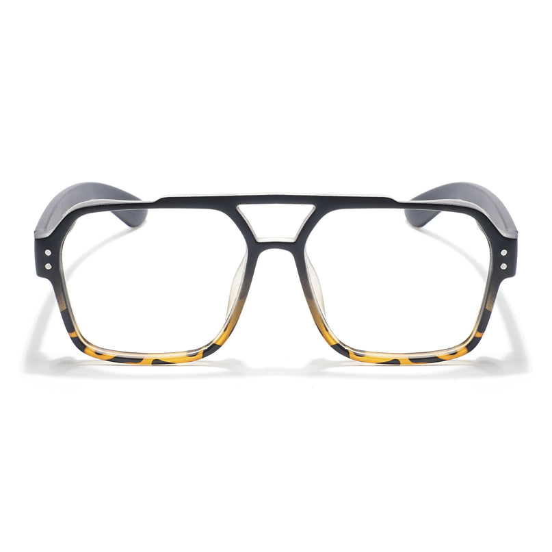 Eyejack Thunder Black & Demi Brown Wayfarer Eyeglasses for Men & Women (1390CL578-C5)