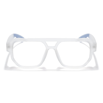 Eyejack Thunder Matt Transparent Wayfarer Eyeglasses for Men & Women (1391CL582-C4)