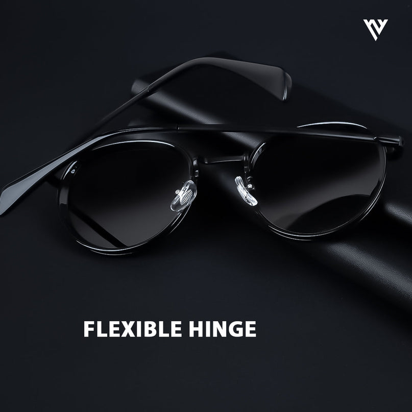 Captain | Matte Black Wayfarer Polarized Sunglasses - PMG3980