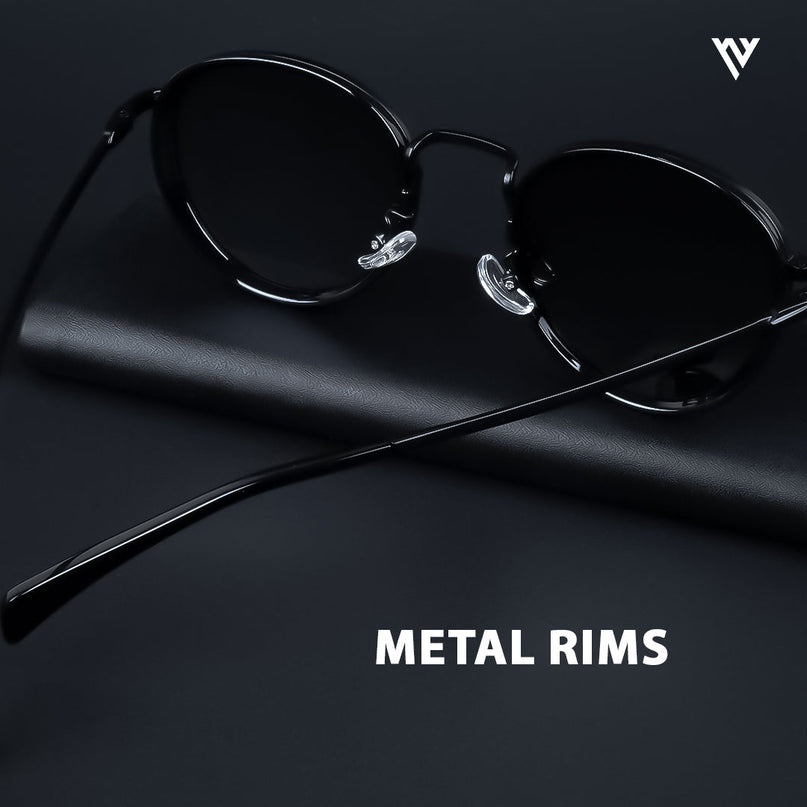 Captain | Matte Black Wayfarer Polarized Sunglasses - PMG3980