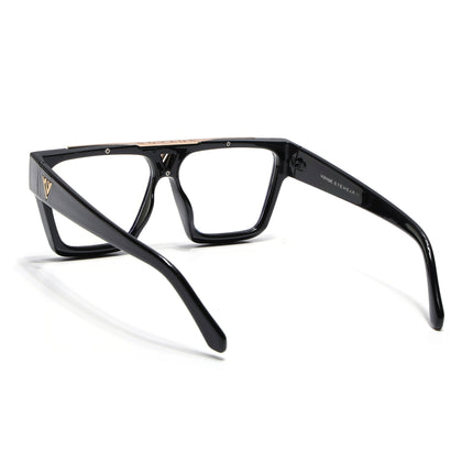 Voyage Exclusive Shine Black & Golden Wayfarer Eyeglasses for Men & Women - MG5406-C1