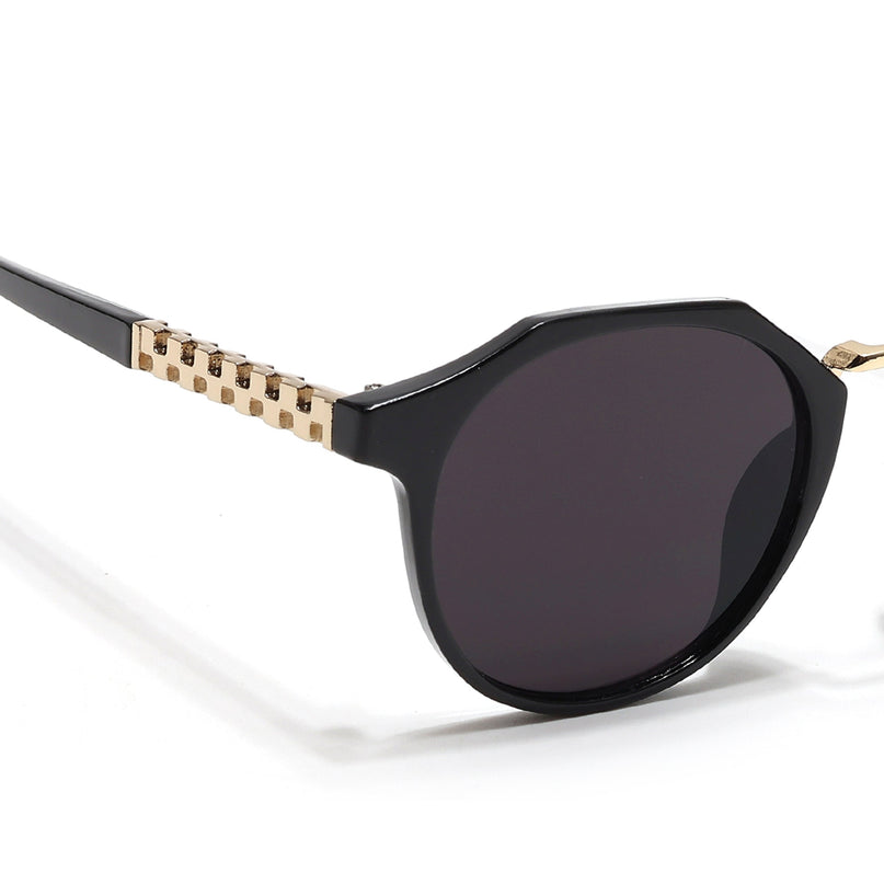 Round Sunglasses (Black Lens | Black Frame - MG6426)