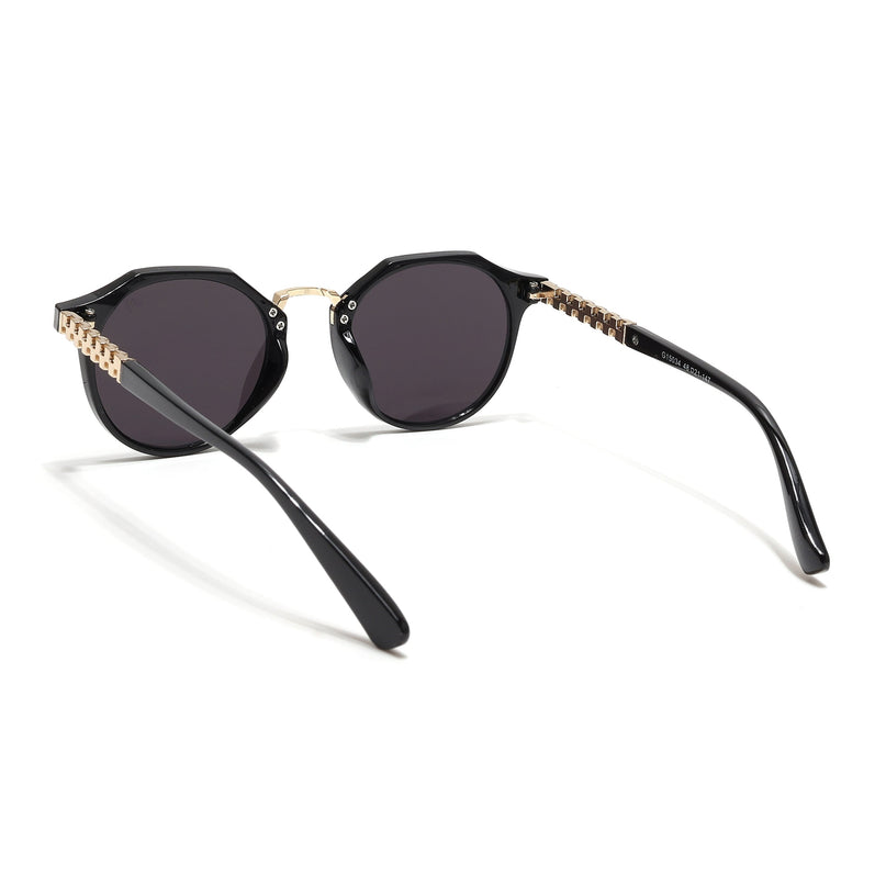 Round Sunglasses (Black Lens | Black Frame - MG6426)