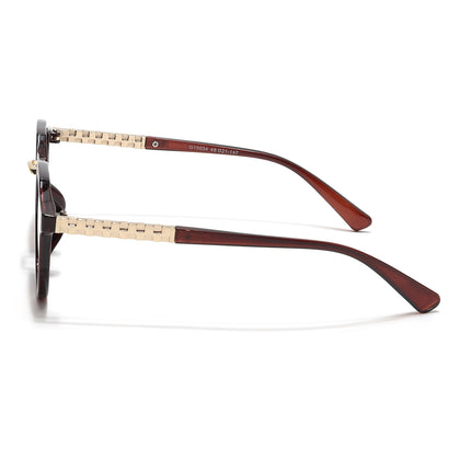 Round Sunglasses (Brown & Clear Lens | Brown Frame - MG6427)