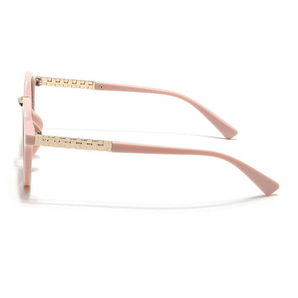 Round Sunglasses (Brown & Clear Lens | Nude Frame - MG6428)