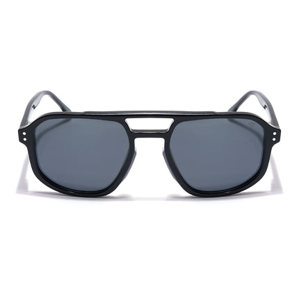 Voyage Select Square Polarized Sunglasses (Black Lens | Shine Black Frame - SLPMG5979)