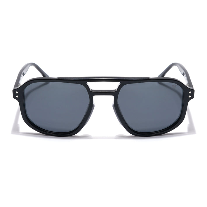 Voyage Select Square Polarized Sunglasses (Black Lens | Shine Black Frame - SLPMG5979)