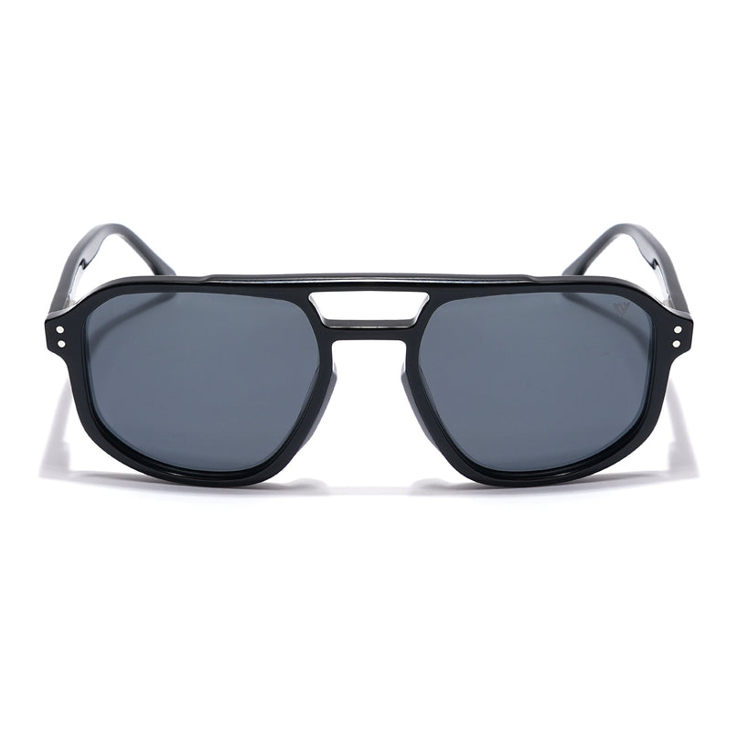Voyage Select Square Polarized Sunglasses (Black Lens | Shine Black Frame - SLPMG5979)