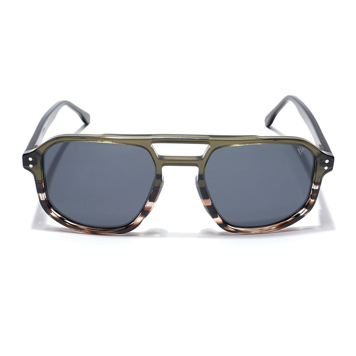 Voyage Select Square Polarized Sunglasses (Grey Lens | Olive & Demi Brown Frame - SLPMG5981)