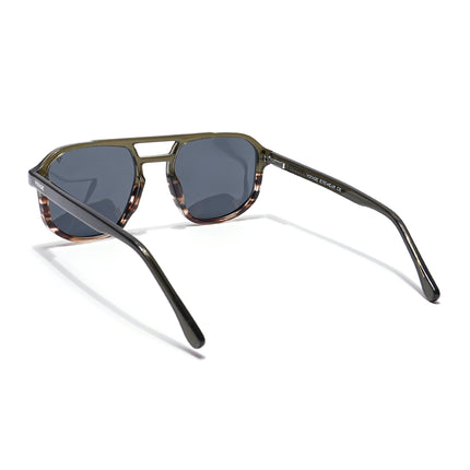 Voyage Select Square Polarized Sunglasses (Grey Lens | Olive & Demi Brown Frame - SLPMG5981)