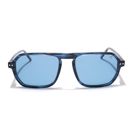 Voyage Select Square Polarized Sunglasses (Blue Lens | Shine Blue Frame - SLPMG5983)