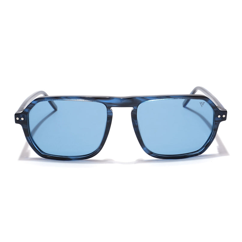 Voyage Select Square Polarized Sunglasses (Blue Lens | Shine Blue Frame - SLPMG5983)